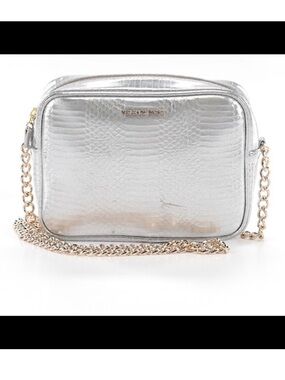 Victoria's Secret silver purse w/gold chain strap